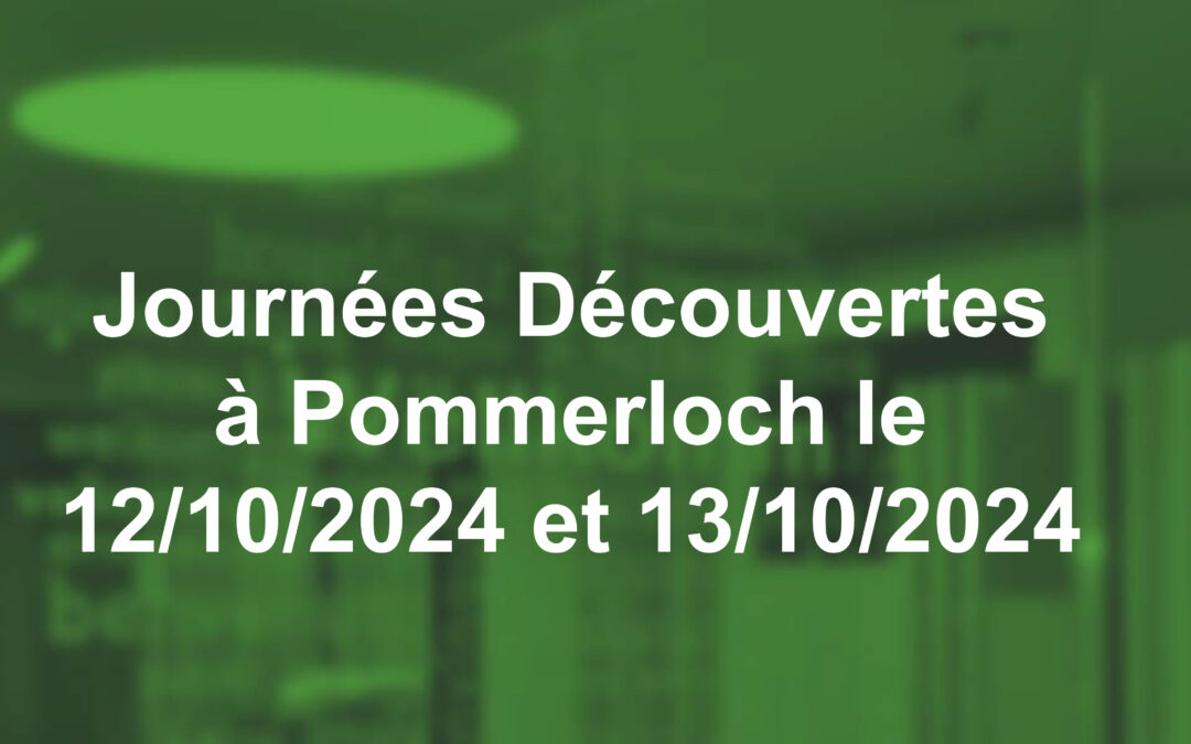 Journées Découvertes à Pommerloch le 12/10 et 13/10